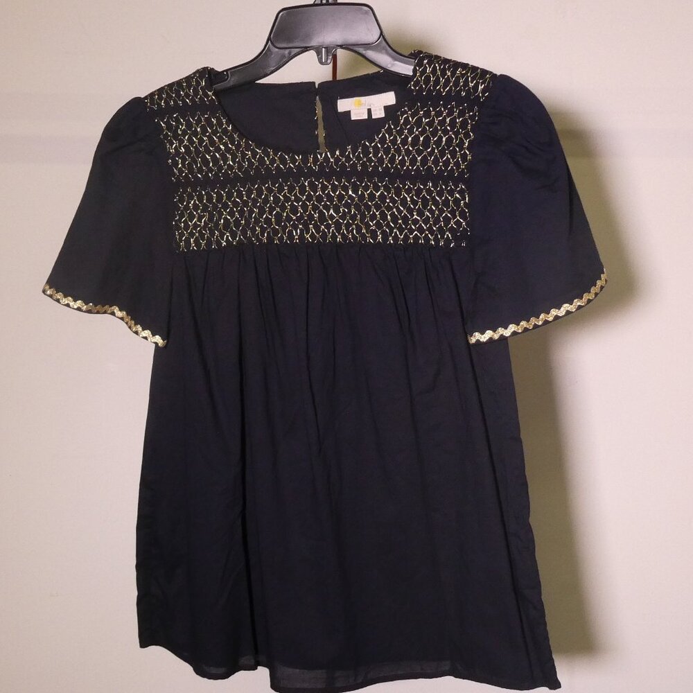 Boden Blouse – Navy/Gold, Size 6